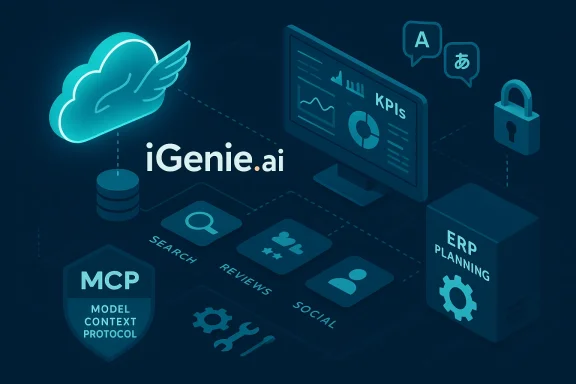 iGenie.ai: a cloud AI platform for KPI analytics, ERP planning, and data insights.