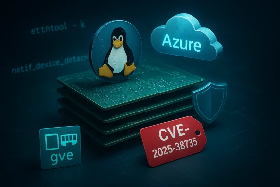 Tux the Linux penguin sits on stacked server hardware beside an Azure cloud and a CVE tag.