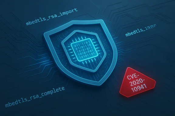 A glowing blue shield over a circuit board, featuring a microchip and a red CVE warning.