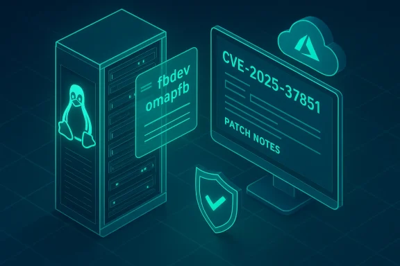 Neon isometric Linux server with CVE patch notes, cloud icon, and shield.