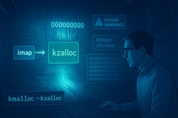 A programmer sits at a laptop amid glowing circuit-board graphics and code blocks.