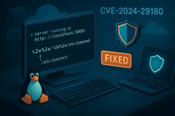 Tux the penguin beside screens displays a vulnerable /etc/passwd path and a FIXED badge.
