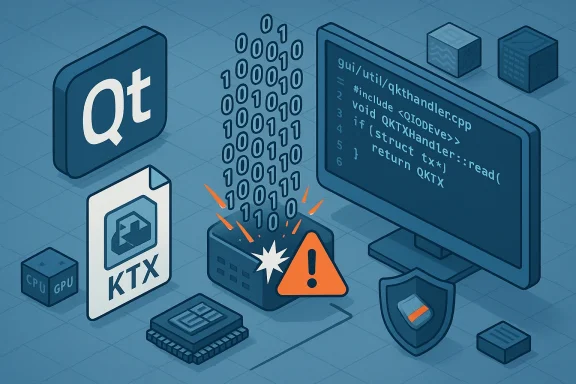 Qt-based system hit by a security vulnerability as binary data bursts into a device.