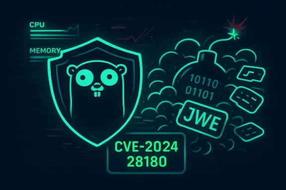 Neon cyber shield with a panda emblem guarding against CVE-2024-28180 vulnerabilities.