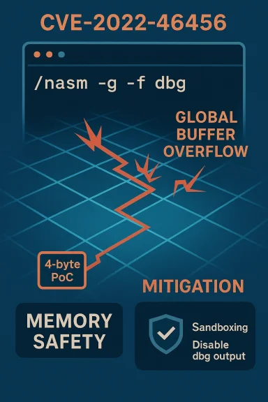 CVE-2022-46456: global buffer overflow with PoC and mitigation.