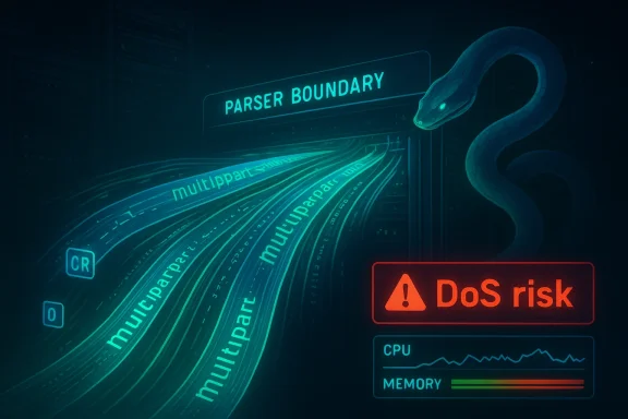 A neon blue serpent guards a 'PARSER BOUNDARY' as streams of code flow by.