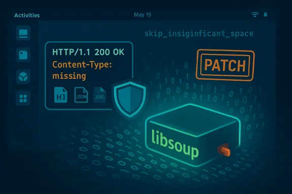 Tech dashboard shows HTTP/1.1 200 OK with missing Content-Type, patch badge, and libswap icon.