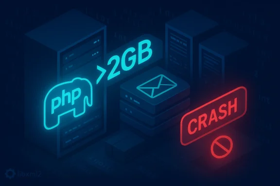 Neon data center: PHP memory exceeds 2GB, triggering a crash.