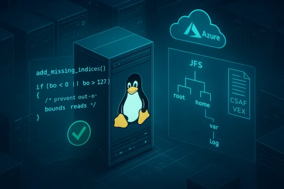 Linux server rack featuring Tux, Azure cloud, and a code diagram.