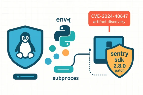 CVE-2024-40647 artifact discovery impacting Sentry SDK 2.8.0 patch.