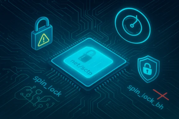 Neon cyber-security illustration: a glowing chip surrounded by locks and shields.