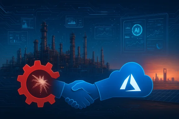 Industrial automation meets cloud AI as two hands shake, signaling digital transformation.