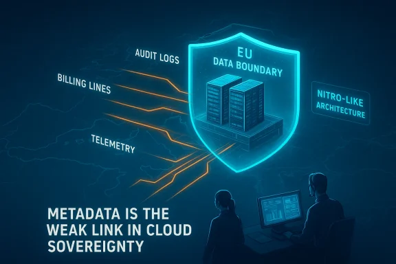 EU Data Boundary shield channels billing, telemetry, and audit logs into secure servers.