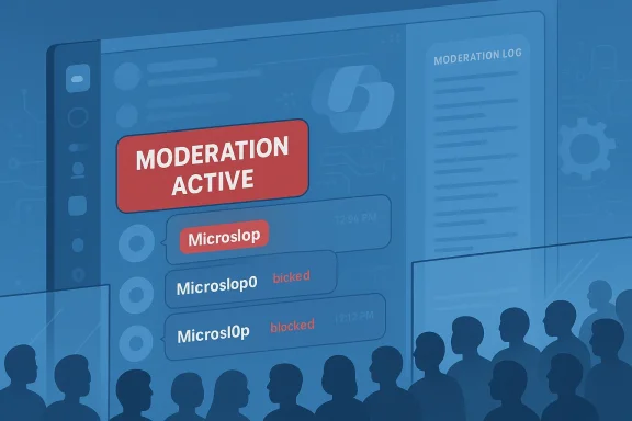 A digital moderation dashboard shows 'MODERATION ACTIVE' as a crowd watches.