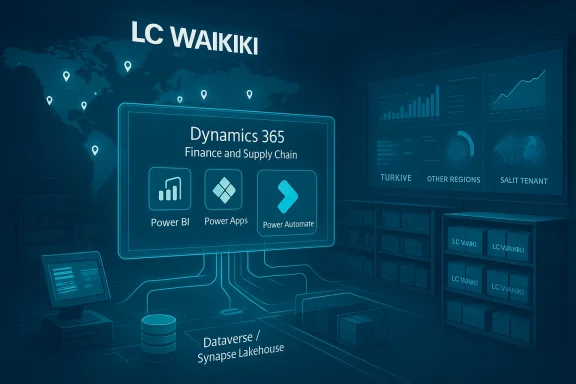 LC Waikiki uses Dynamics 365 for Finance & Supply Chain with Power BI, Power Apps, and Power Automate.
