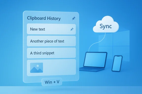 Windows Clipboard History with cloud sync across laptop and phone.
