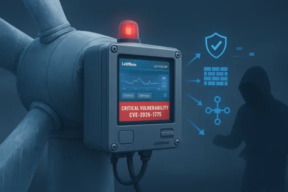 Industrial sensor displays a critical vulnerability CVE-2026-1775.
