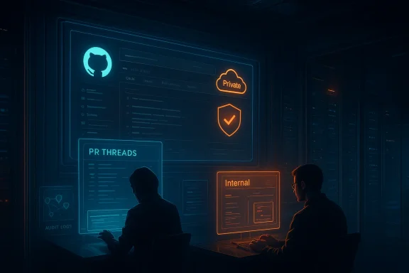 Two engineers monitor neon holographic dashboards in a dark data center. Two engineers monitor neon holographic dashboards in a dark data center.