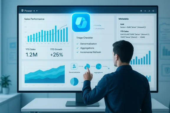 A person analyzes a large data dashboard with charts and checklists on a high-tech screen.