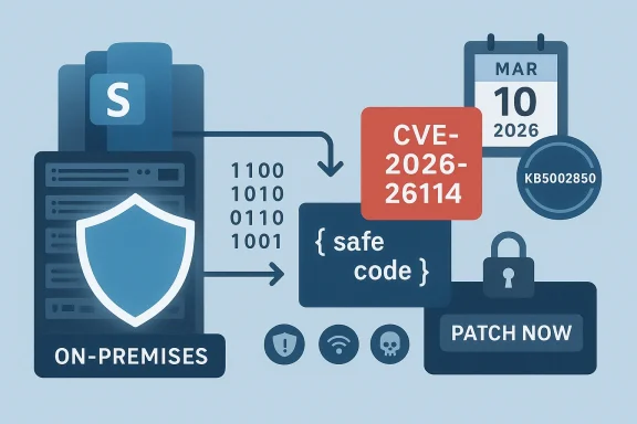 On-premises servers patch CVE-2026-26114 to fix a security vulnerability.
