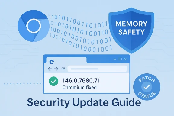 Security Update Guide: Chromium fixed 146.0.7680.71 with memory safety patch.