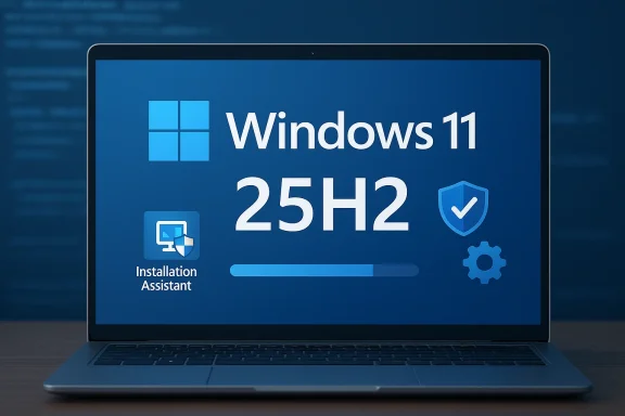 windowsforum-windows-11-25h2-installation-assistant-force-upgrade-and-in-place-update.webp