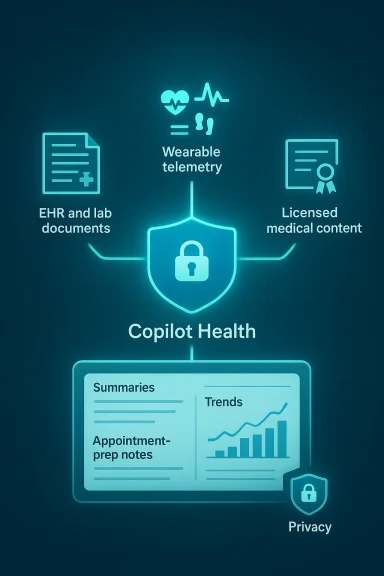 windowsforum-copilot-health-private-ai-health-workspace-for-your-medical-data.webp