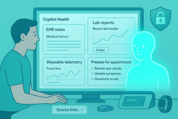 windowsforum-copilot-health-preview-ai-synthesis-across-ehrs-labs-and-wearables.webp