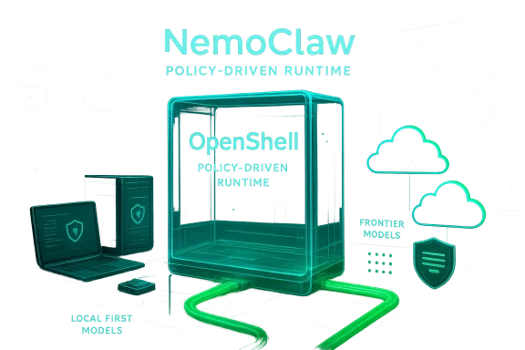 Neon NemoClaw OpenShell policy-driven runtime with frontier and local-first models.