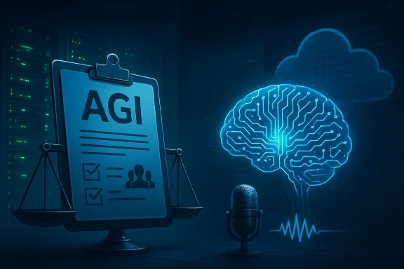 Futuristic AI analytics display with a glowing circuit brain and server racks in blue-lit room.