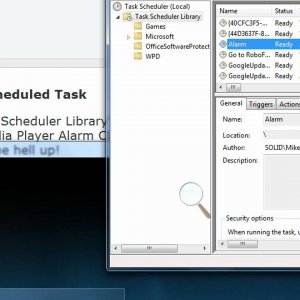 Windows Media Player Alarm Clock using Task Scheduler