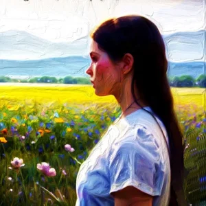 Young Woman Walking French Fields.jpg