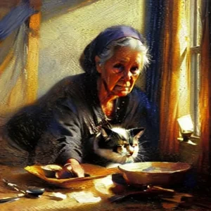 The Old Lady And Her Cat.jpg