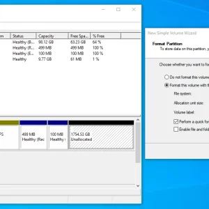 format partition unallocated .webp