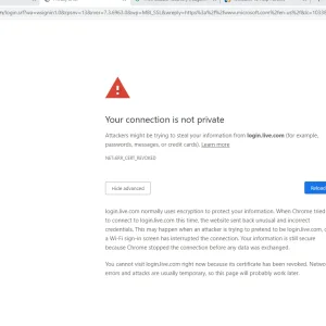 microsoft.com not safe_connection not private.webp