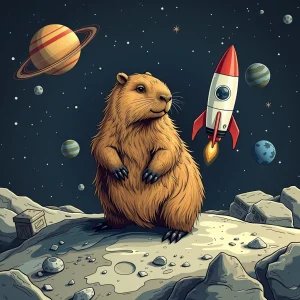 A Capybara On The Moon .webp