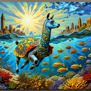 Llama Swimming.webp