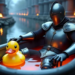 Sir Twice Knightly And Ducky Take A Bath.webp