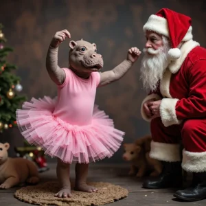 Santa Grants A Hippo Her Wish.webp