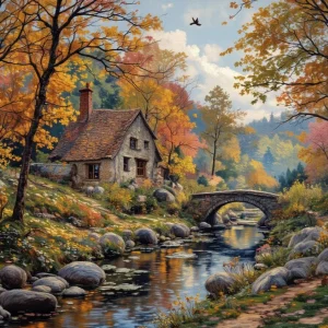 Cottage By A Stream.webp