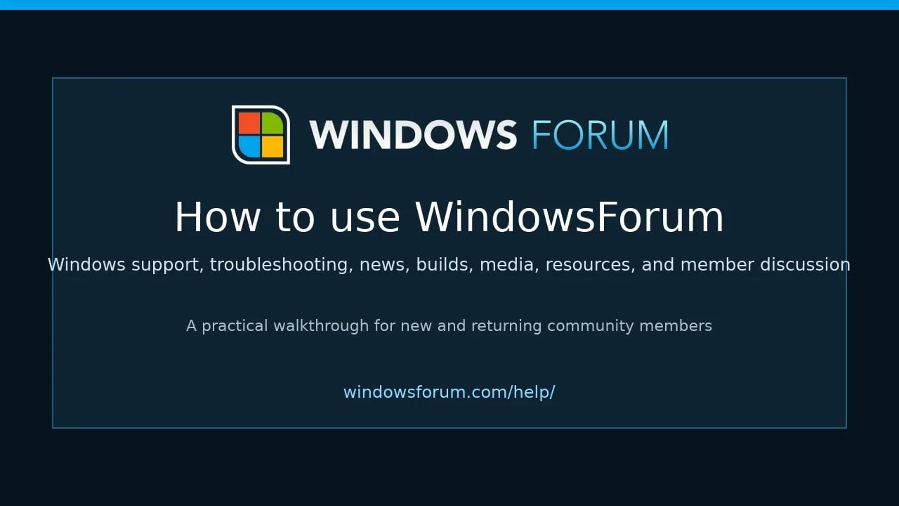 How to use WindowsForum
