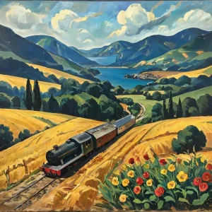 Steam Train In Oils Style.jpg