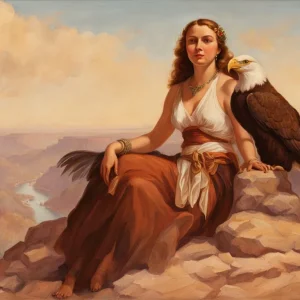 Lady Sitting With An Eagle.jpg