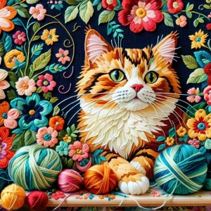 Cat Wool And Flowers.jpg