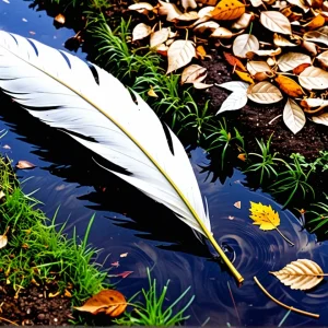 Feather On A Stream.jpg