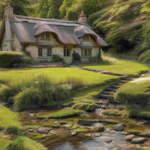 Old Cottage By The Stream.webp