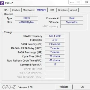 Memory Tab - CPUI-Z.webp