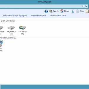 Windows Explorer in Windows 8 with Classis Shell toolbar..webp